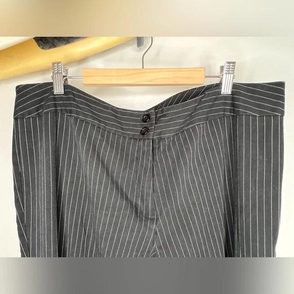 Black with White Pin-Stripes Dress Pants - Picture 2 of 5